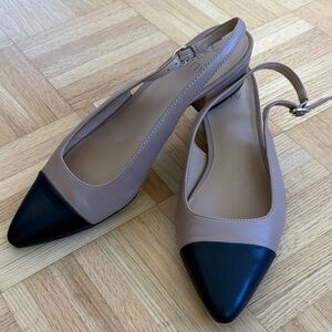 Naturalizer Elegant Two-Tone Slingback Flats